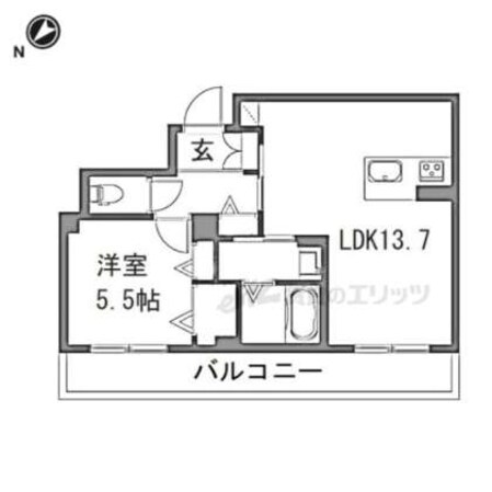 エアフォルク河原の物件間取画像